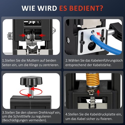 Hand Crank Electric Wire Stripping Machine Cable Stripper Adjustable For 1-25mm 2