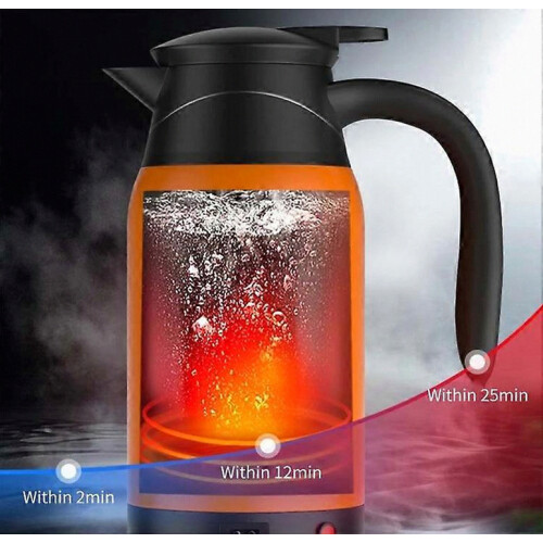 Ηλεκτρικός βραστήρας αυτοκινήτου 12V 1000ml με ψηφιακή οθόνη, ποτήρι βρ 2