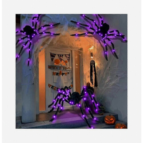 150 εκατοστά Halloween Giant Spider με 8 λειτουργίες φωτισμού, διακόσμηση πάρτι 1