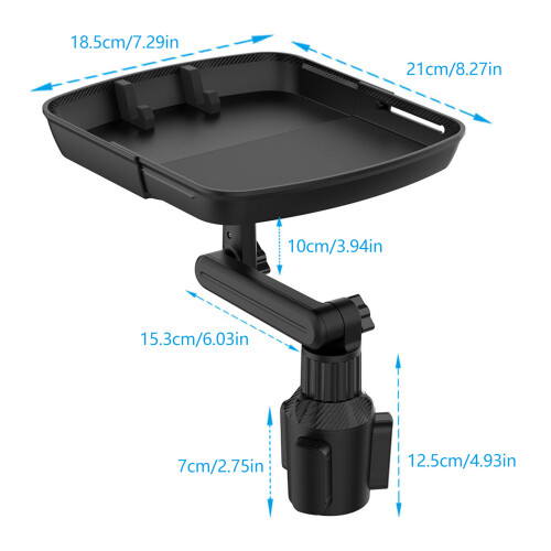 360 Rotation Attachable Tray Car Cup Holders Tray Expander Accessories 1