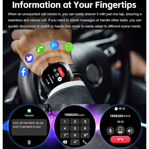 Έξυπνο ρολόι με ακουστικά Fitness Tracker 1.53" Έξυπνο ρολόι για άνδρες | Απά 2