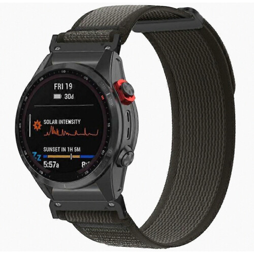 Watch Band Compatible for Garmin Fenix 7X 6X 5X Replacement Nylon Adjustable Loop Fastener Strap 1