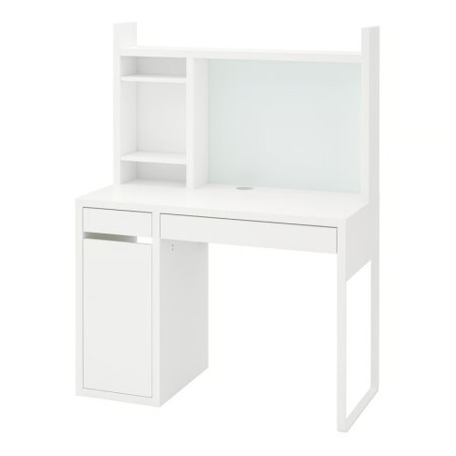 IKEA MICKE Desk with Add-On Unit 105x50 cm