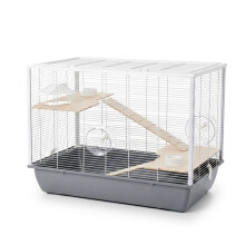 Little Friends Langham 2-Level Hamster & Rat Cage Grey/White 78x48x58cm