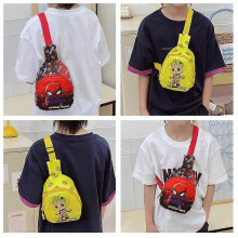 (Batman) Cartoon children's chest bag shoulder bag boys and girls travel coin messenger bag