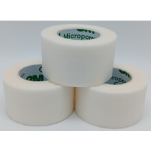 Micropore White 2.5cm x 9.1m Adhesive Surgical Tape - Pack of 3