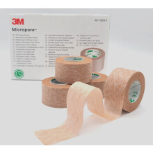 3M Micropore Surgical Tape | TAN | 2.5cm x 9.1m | Box of 12 Rolls | First Aid