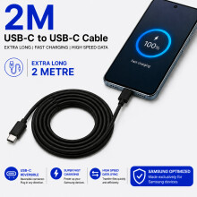 USB Type C to USB Type C Cable 2M EXTRA LONG FAST CHARGING For Samsung Galaxy