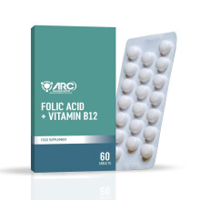 Folic Acid 800mcg with Vitamin B12 Supplement 60 Tablets