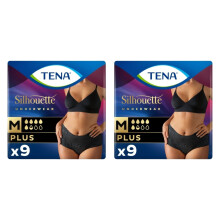 TENA Lady Pants Plus Black Medium 9 x2 Packs (18) | Discreet Protection