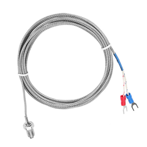 Sonda de temperatura termopar tipo K, rosca M8, alta temperatura