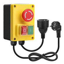 Interruptor de seguridad monofásico de 220 V con parada de emergencia, ideal para mesas de fresado.