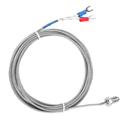 Sonda de temperatura termopar tipo K, rosca M8, alta temperatura 1