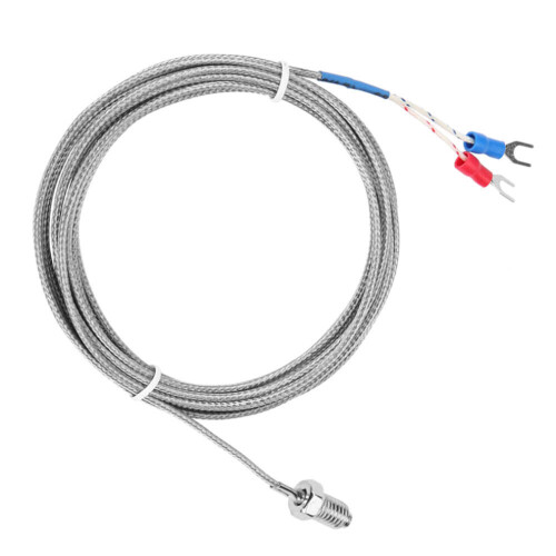 Sonda de temperatura termopar tipo K, rosca M8, alta temperatura 2