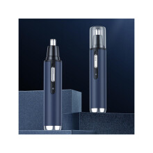 (Blauw) 4-delige set compatibele elektrische neushaartrimmer, oplaadbaar via USB