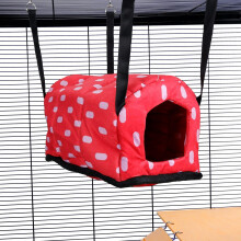 Little Friends Rat Ferret Chinchilla Cuddle Up Rat Chinchilla Igloo - Red Dots