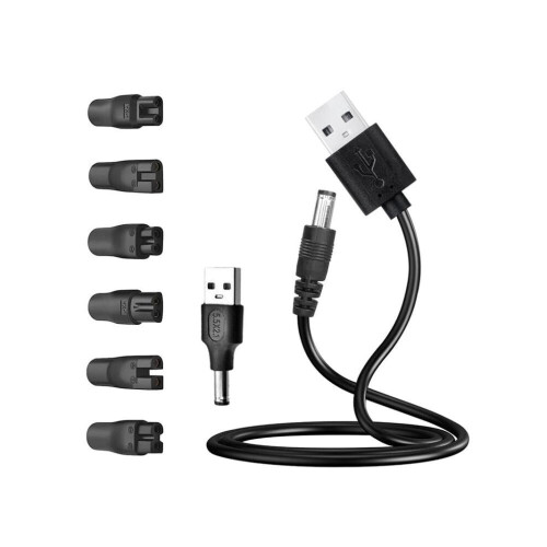 Συμβατό σετ 7 τεμαχίων με θηλυκό βύσμα DC 5,5 x 2,1 mm σε ξυριστική μηχανή διπλ 1