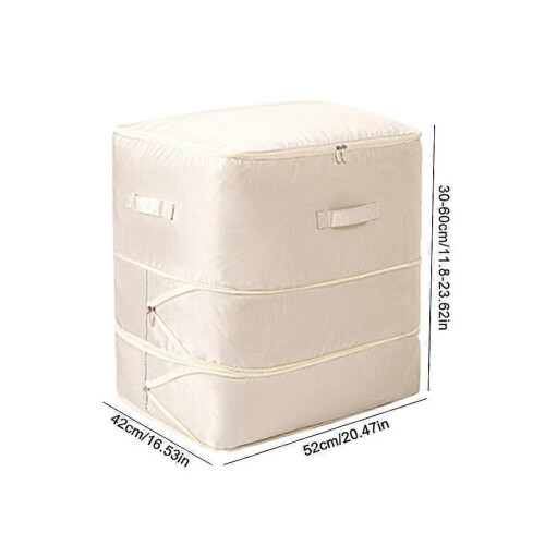 (Apricot Pink) Ultra Space Saving Self Compression Organizer Compression Duvet Storage Bag