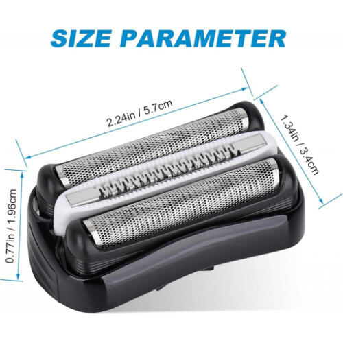 Pachet de 2 capete de ras de schimb 32B Seria 3 pentru aparate de ras electrice, compatibile 2