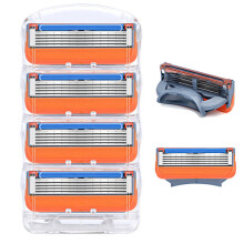 Fusion scheermesjes voor mannen, glijstrip met precisie baardtrimmer, 5