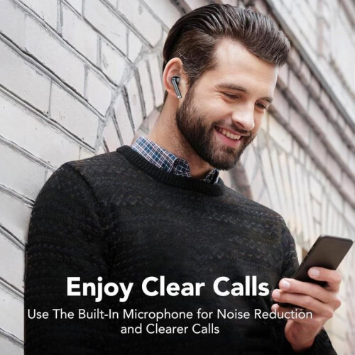 Auriculares inalámbricos Bluetooth 5.3, con 4 micrófonos con cancelación de ruido. 2