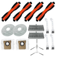 Cepillo principal, cepillo lateral, filtro, bolsa para polvo y otros accesorios compatibles con