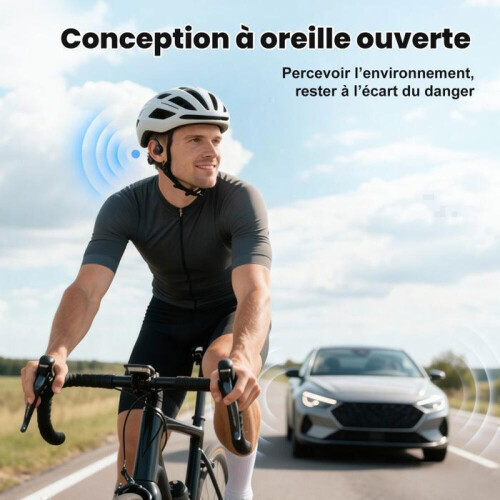 MANKIW Bone Conduction-koptelefoon - Bluetooth 6.0 - Batterijduur van 8 uur 1