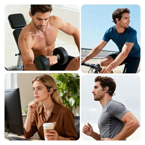 MANKIW Bone Conduction-koptelefoon - Bluetooth 6.0 - Batterijduur van 8 uur 2
