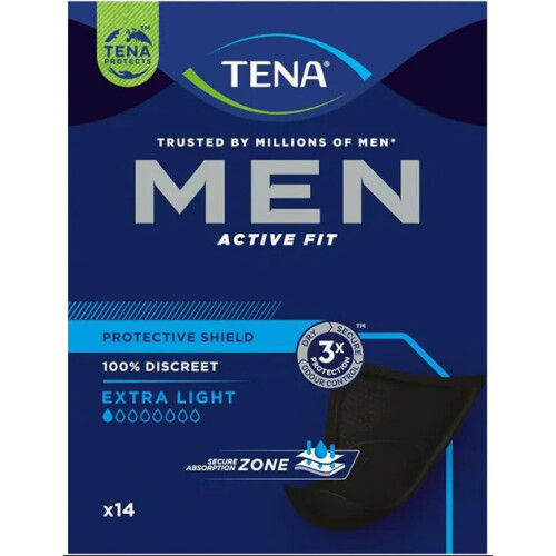 Tena TENA Men Active Fit Extra Light 14 x8 Packs (112) | Discreet Protection 1