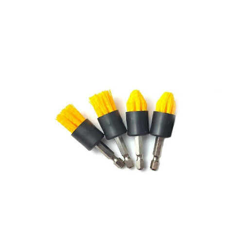 Juego de 4 cepillos de precisión. Compatible con taladros inalámbricos, compatible con 1