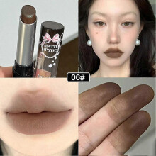 (6) 6 Colors Matte Velvet Lipstick Waterproof Sweatproof Pseudo Natural Lip Glaze