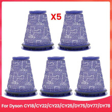 Paquete de 5 filtros para aspiradora, compatibles con los modelos CY18, CY22 y CY23.