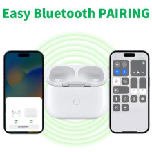 (Bílé) Bezdrátové nabíjecí pouzdro – OCEAN – Kompatibilní s AirPods Pro 1 a 2