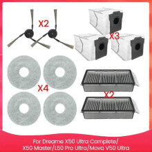 Filtro de cepillo lateral compatible con Dreame X50 Ultra Complete/X50 Master/L50 Pro