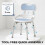 Homcom HOMCOM Shower Chair with Back, Adjustable Height, Enclosed Side Support 8