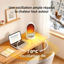 Urbiola-EcoSec-1200W pomocný ohřívač, ventilátorový ohřívač, topení, ochrana proti převrácení