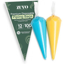 Zuvo 12 Inch Disposable Piping Bags Tipless Icing Bags 100 Pack