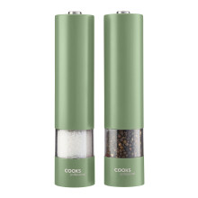 Cooks Professional Electric Salt and Pepper Mill Set | Green