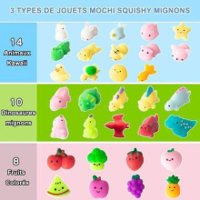 32 dílků Kawaii Mochi Squishy Toys - Mini Squishies Měkká mačkací hračka - Roztomilá
