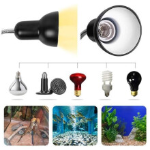 Tepelná lampa pro želvy s časovačem 25W 50W - UVA UVB lampa pro plazy a obojživelníky