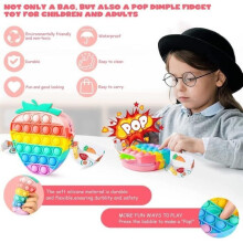 Pop Bag, Dámská taška Pop Bubble It, Peněženka/kabelka Fidget Toy, 2 v 1 Popit
