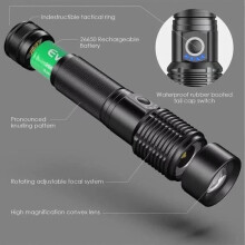 Svítilna - LED - Ultra výkonná - 4300 lumenů - Nabíjecí přes USB - Voděodolná