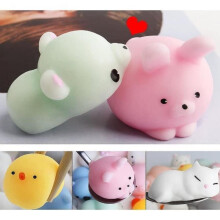 25 ks roztomilých zvířátkových mačkacích hraček Mochi, TPR hračky, Kawaii měkké zvířátkové hračky