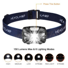 LED čelovka - HEN - dobíjecí USB - 300 lumenů - vodotěsná - IR přisvícení pohybem
