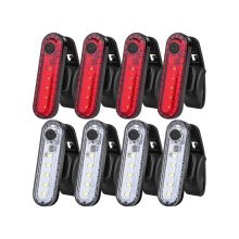 Sada 8 dobíjecích LED zadních, předních a zadních světel na kolo