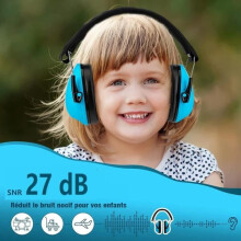(Černá) Skládací sluchátka s potlačením hluku SNR 27dB – pro dospělé i děti – a