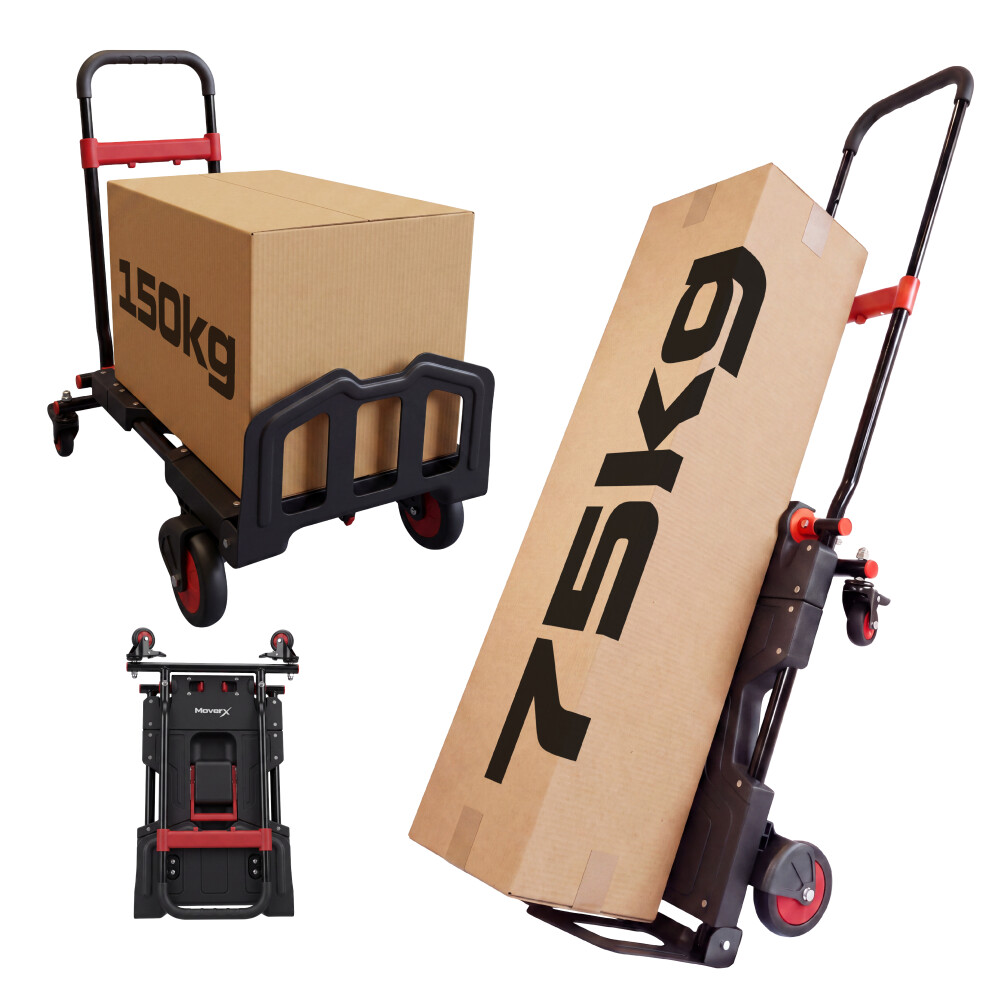 Moverx 2-In-1 Folding Sack Truck & Platform Trolley, Capacity 150Kg 5065019562968 - Image 2