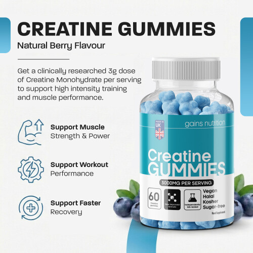 Creatine Gummies  - 3 Grams of Creatine Monohydrate Per Serving 2