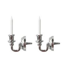 Miniature Candle Lamp Wall Candle Lamp for Decoration 1Pair Doll House Accessory