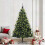 VidaXL vidaXL Artificial Hinged Christmas Tree 300 LEDs Green 210 cm 1
